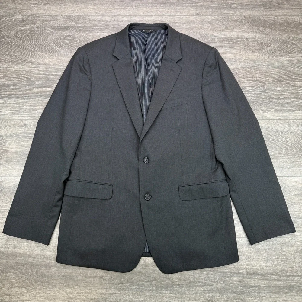 Banana Republic Marzotto Italy Wool Blazer Mens 42R Charcoal Sport Coat Jacket